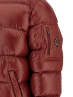 Bordeaux Polyamide Full-Length Quilted Jacket
