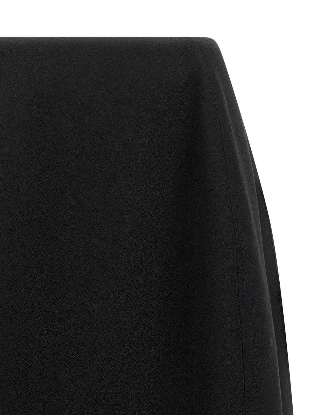 Virgin Wool Asymmetric Midi Skirt