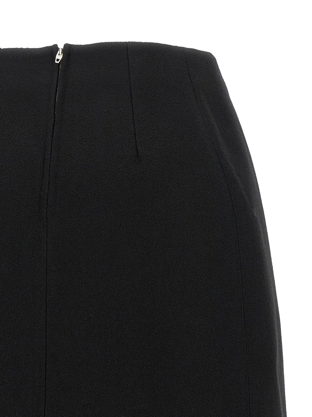 Virgin Wool Asymmetric Midi Skirt