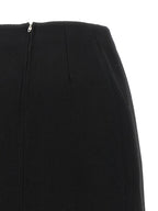Virgin Wool Asymmetric Midi Skirt