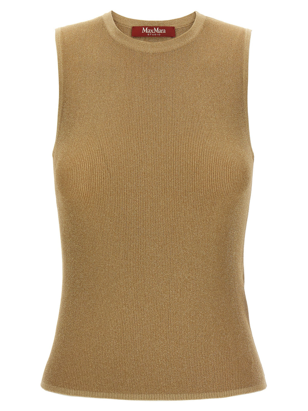 Gold Metallic Sleeveless Top