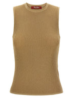 Gold Metallic Sleeveless Top