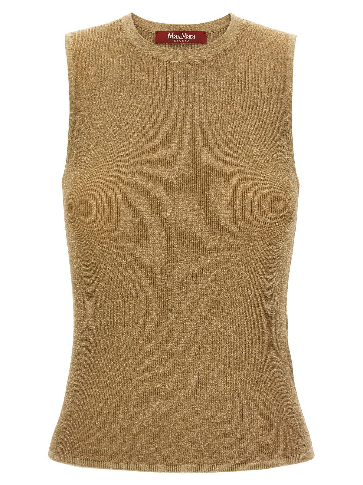 Gold Metallic Sleeveless Top