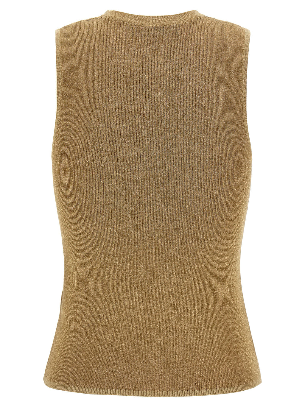 Gold Metallic Sleeveless Top