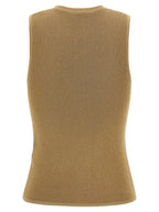 Gold Metallic Sleeveless Top