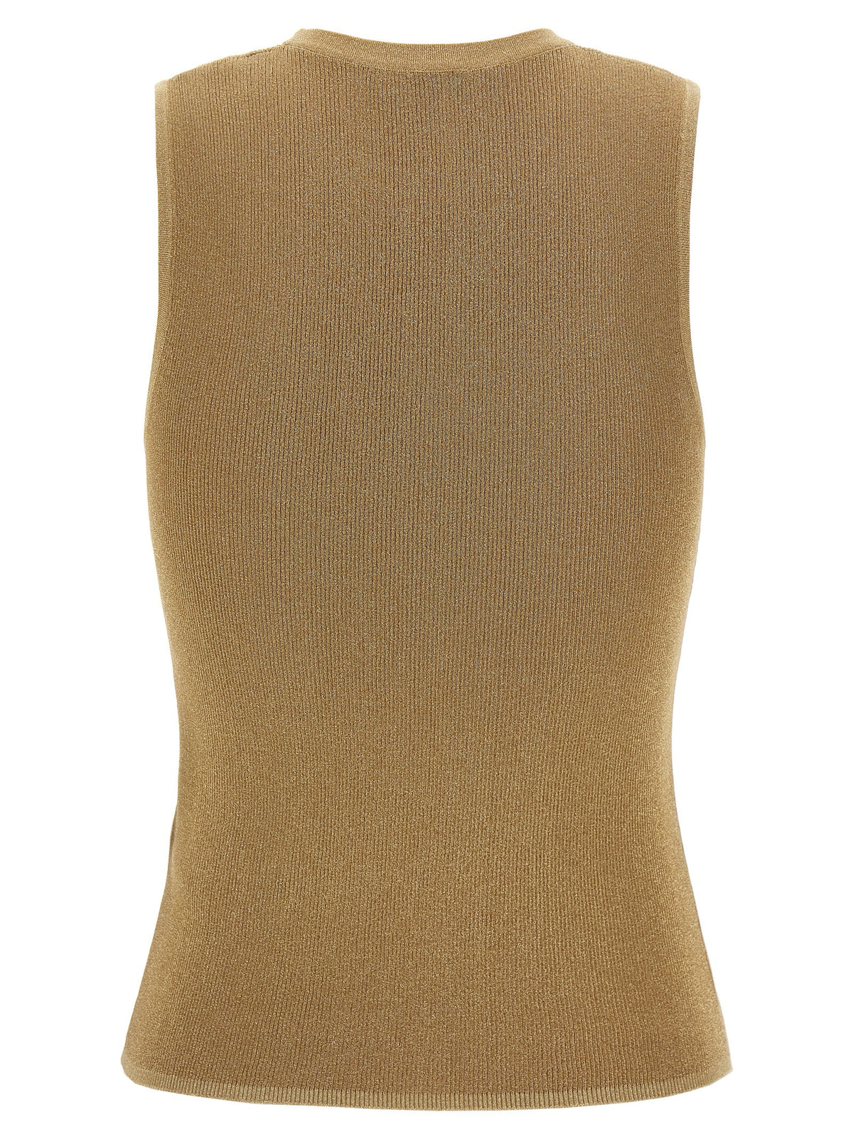 Gold Metallic Sleeveless Top