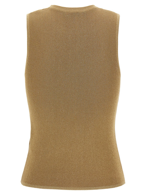 Gold Metallic Sleeveless Top