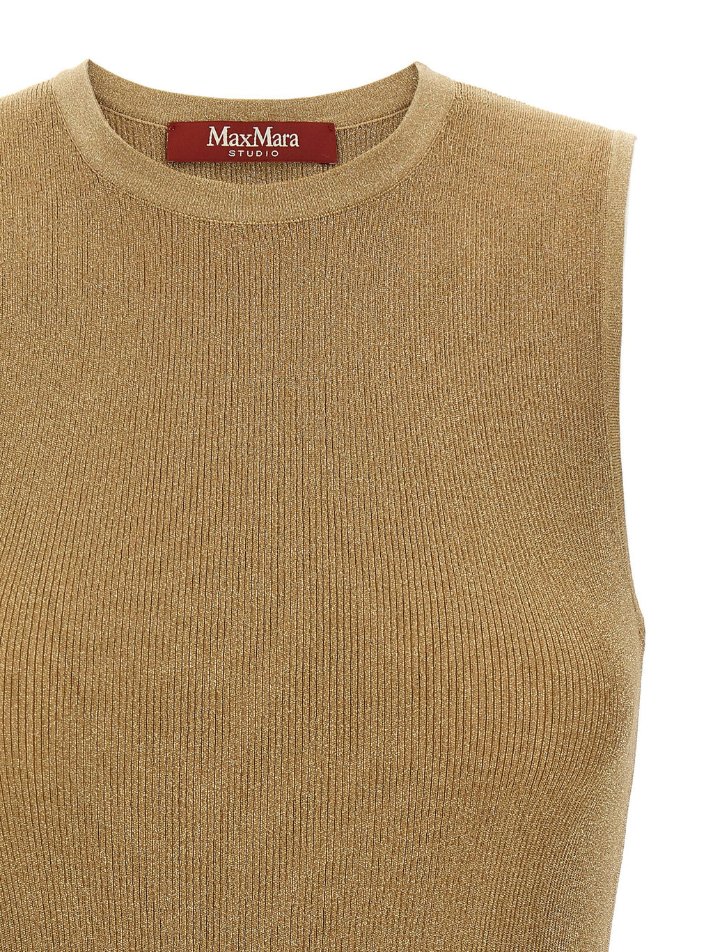 Gold Metallic Sleeveless Top
