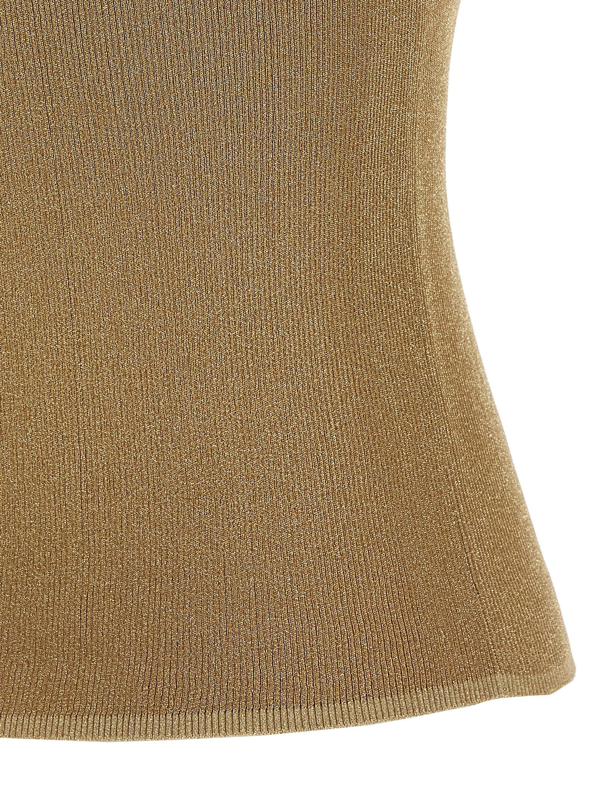 Gold Metallic Sleeveless Top