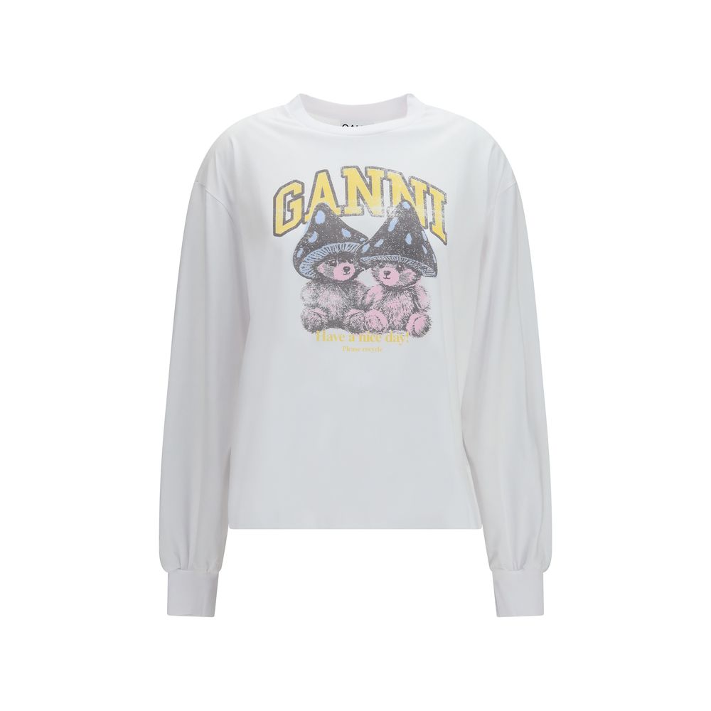 Teddy Mushroom Long-Sleeve Cotton T-Shirt