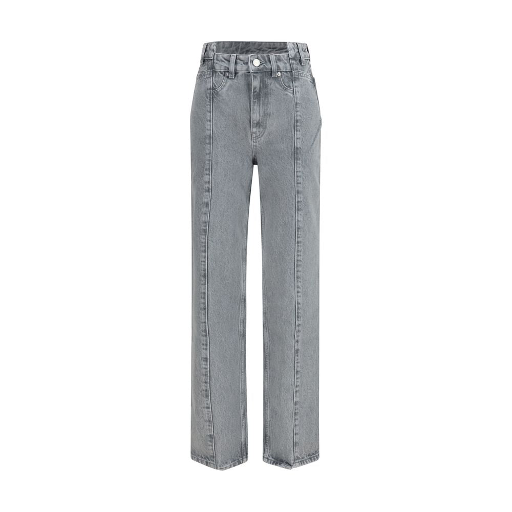 High-Waist Straight-Leg Organic Cotton Jeans