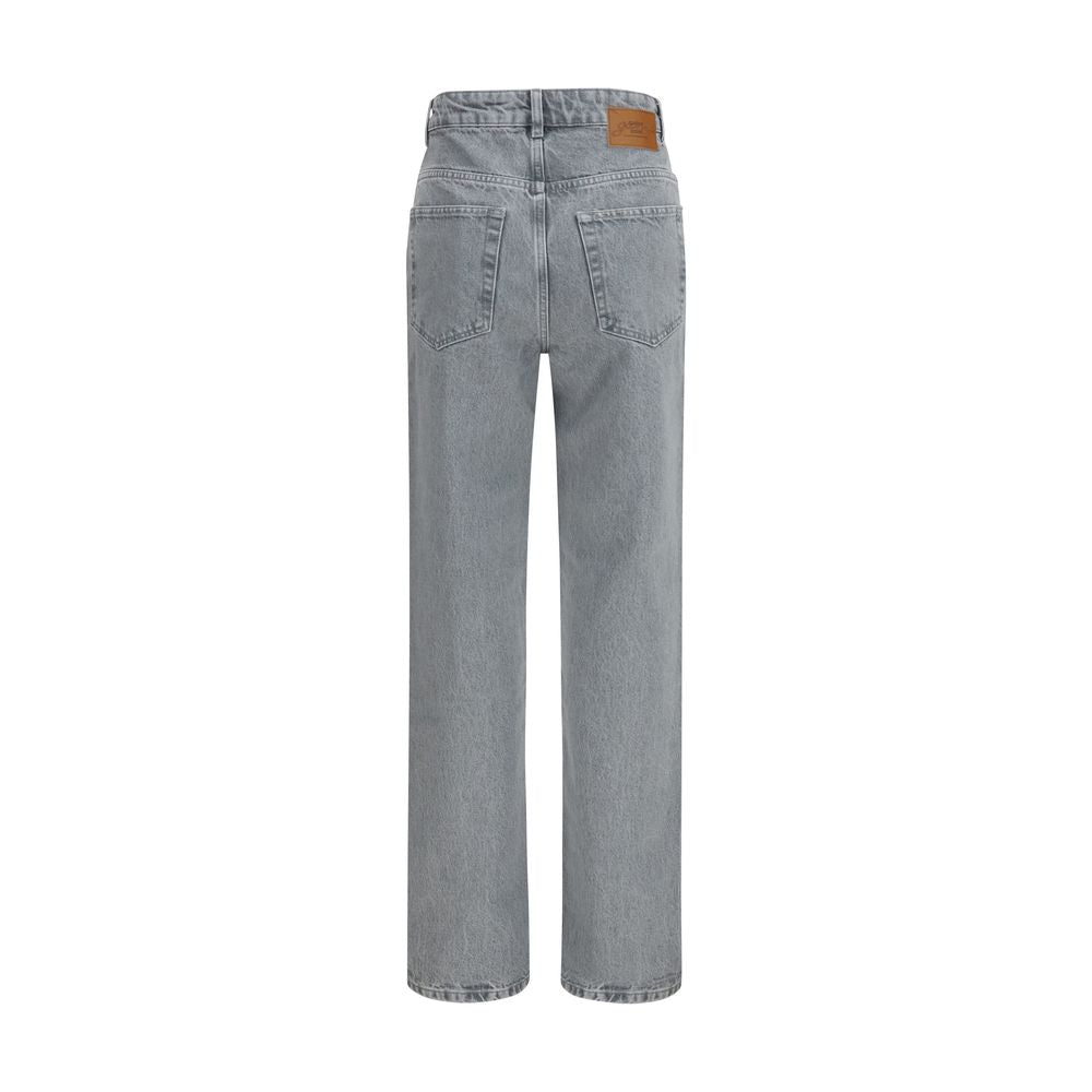 High-Waist Straight-Leg Organic Cotton Jeans