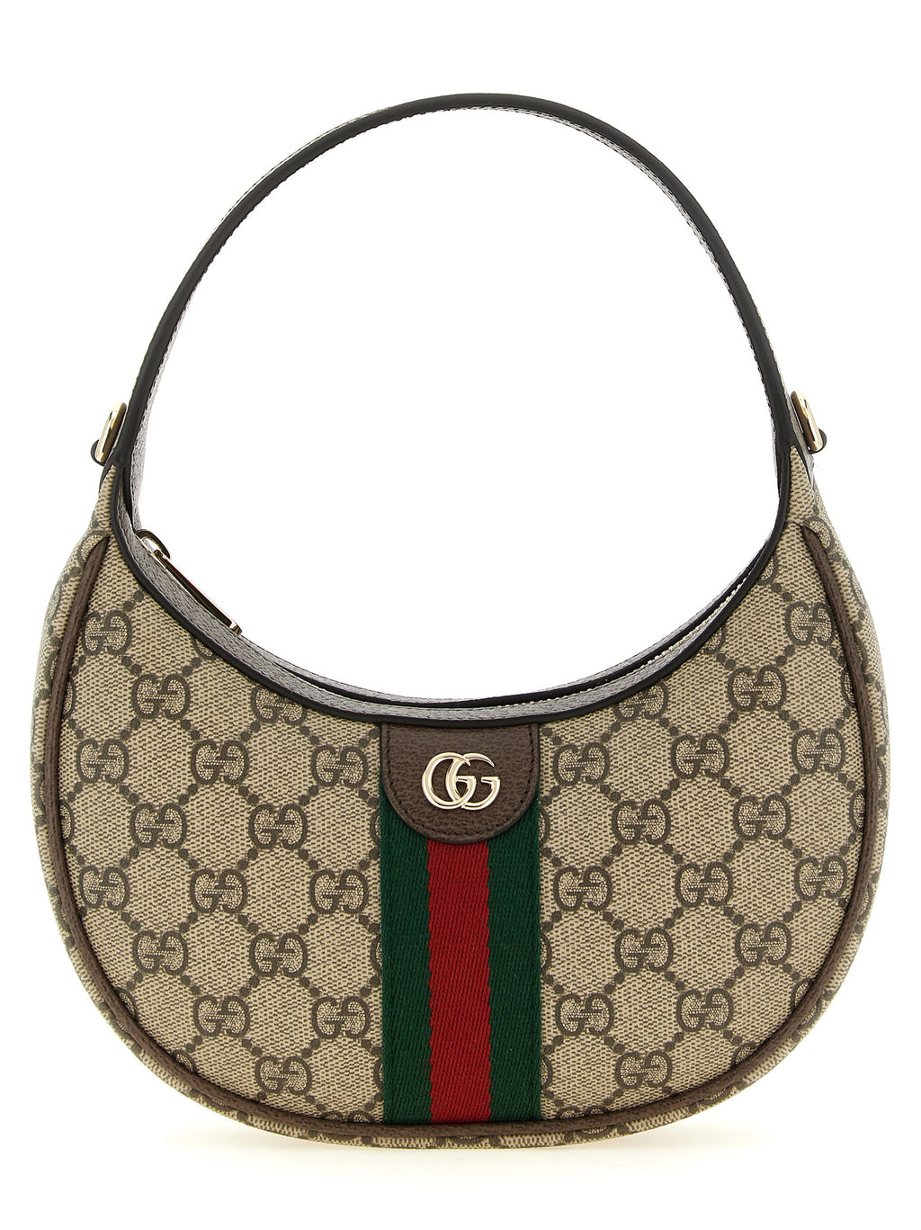Beige GG Supreme Ophidia Shoulder Bag