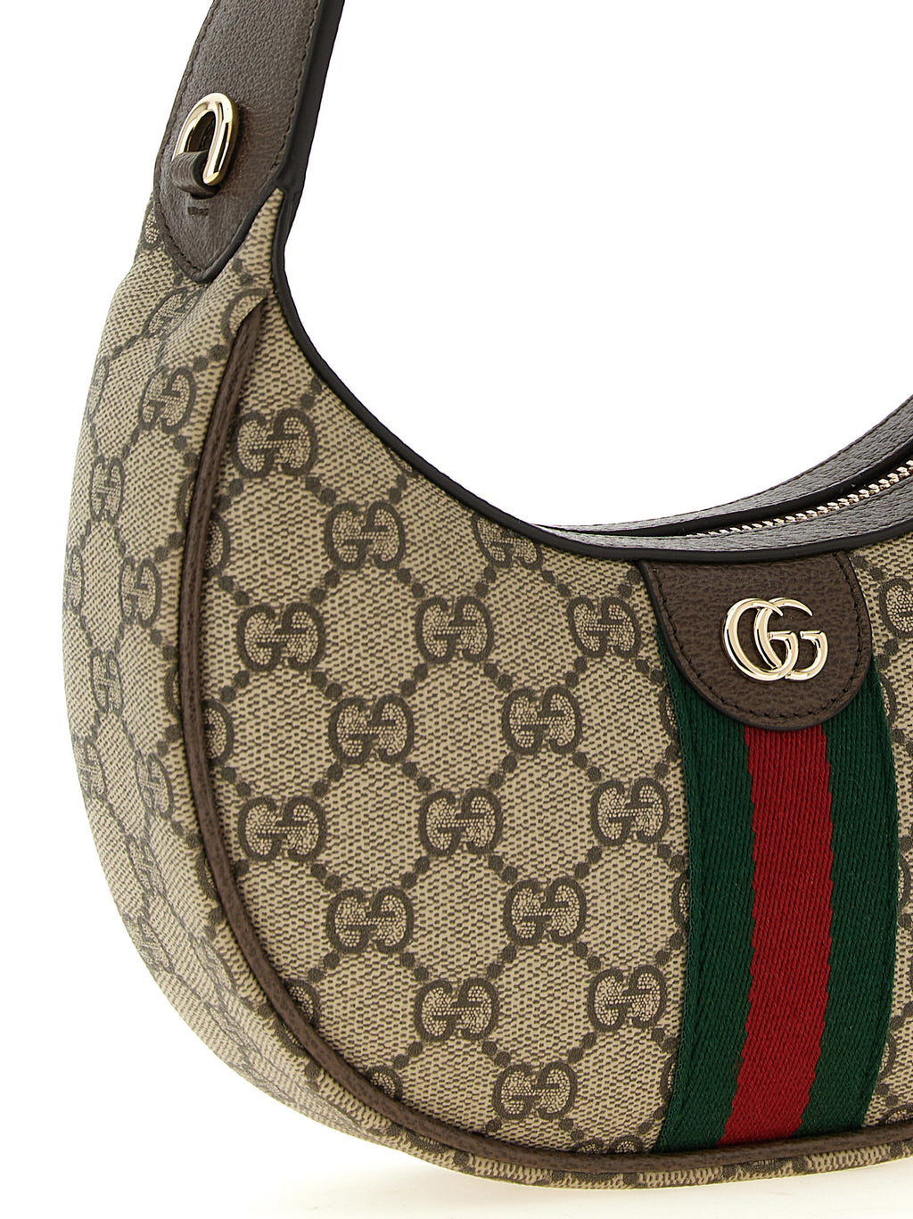 Beige GG Supreme Ophidia Shoulder Bag