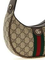 Beige GG Supreme Ophidia Shoulder Bag