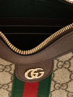 Beige GG Supreme Ophidia Shoulder Bag