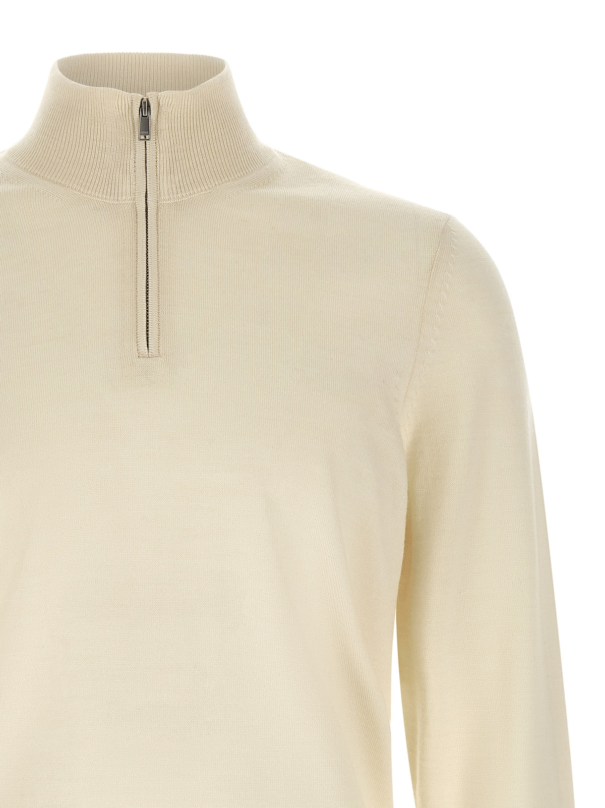 H-Ebenji Beige Virgin Wool Cardigan