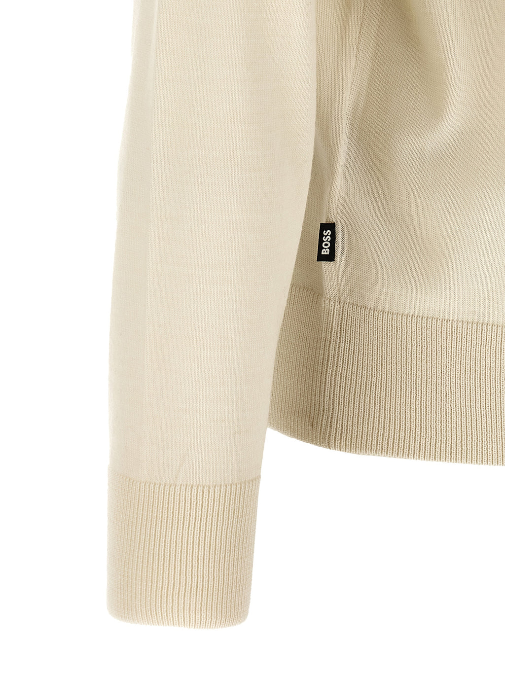 H-Ebenji Beige Virgin Wool Cardigan