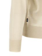 H-Ebenji Beige Virgin Wool Cardigan