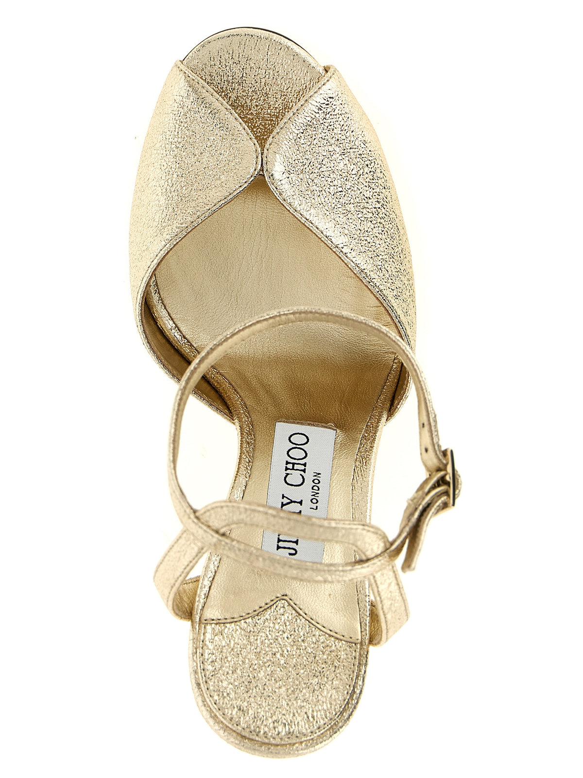 Gold Goatskin Sacora Stiletto Sandals