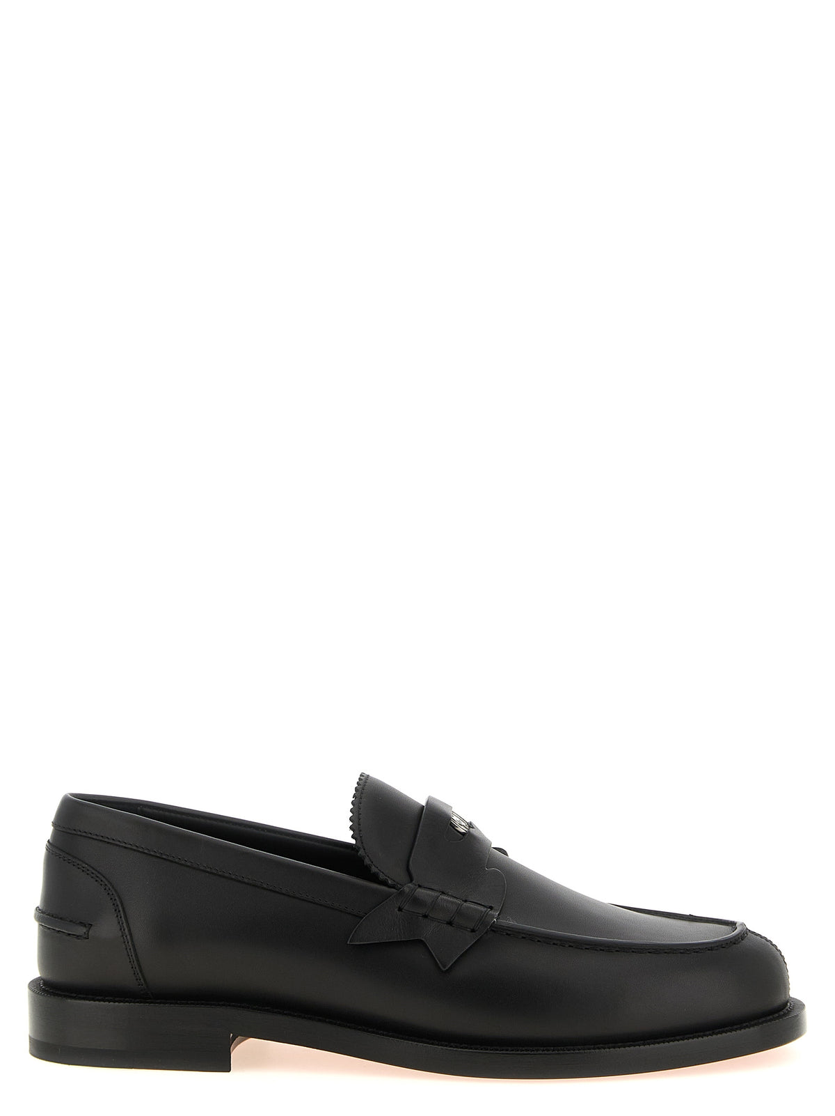 Black Calf Leather Plato Loafers