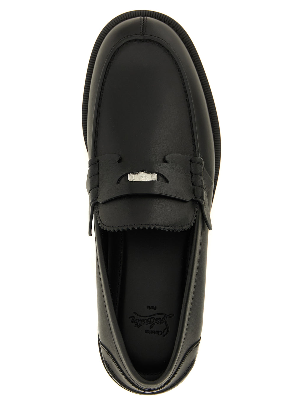 Black Calf Leather Plato Loafers