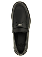 Black Calf Leather Plato Loafers