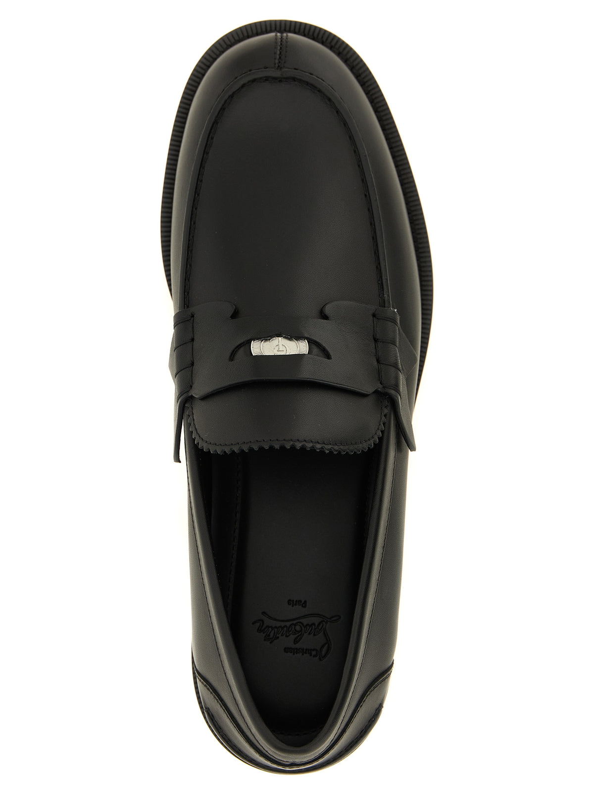 Black Calf Leather Plato Loafers