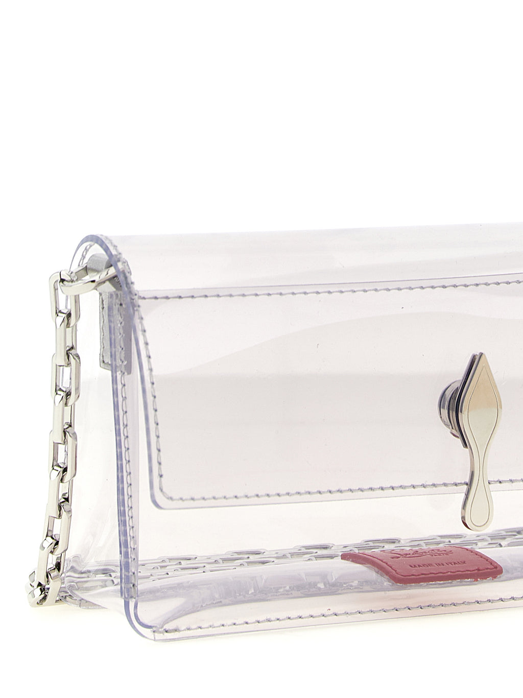 Silver PVC Mini Shoulder Bag