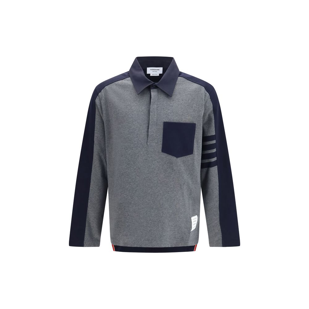 Oversized Colorblock Rugby Polo