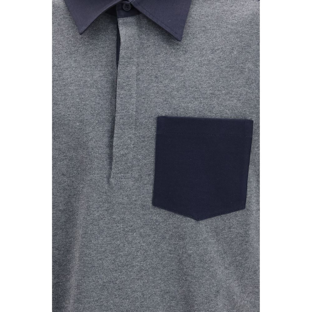 Oversized Colorblock Rugby Polo