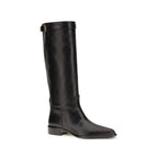 Black Calfskin Ankle Boots