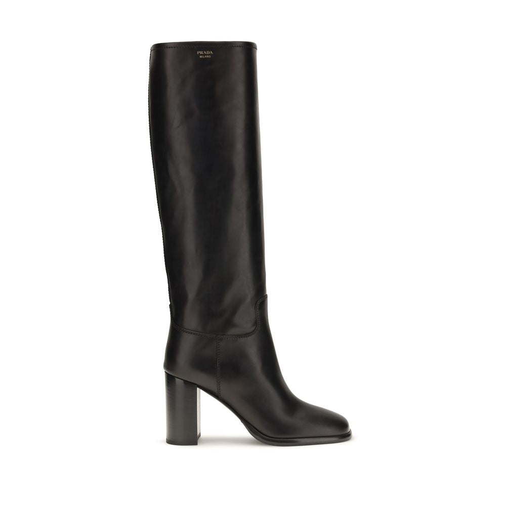 Calf Leather High Heel Boots