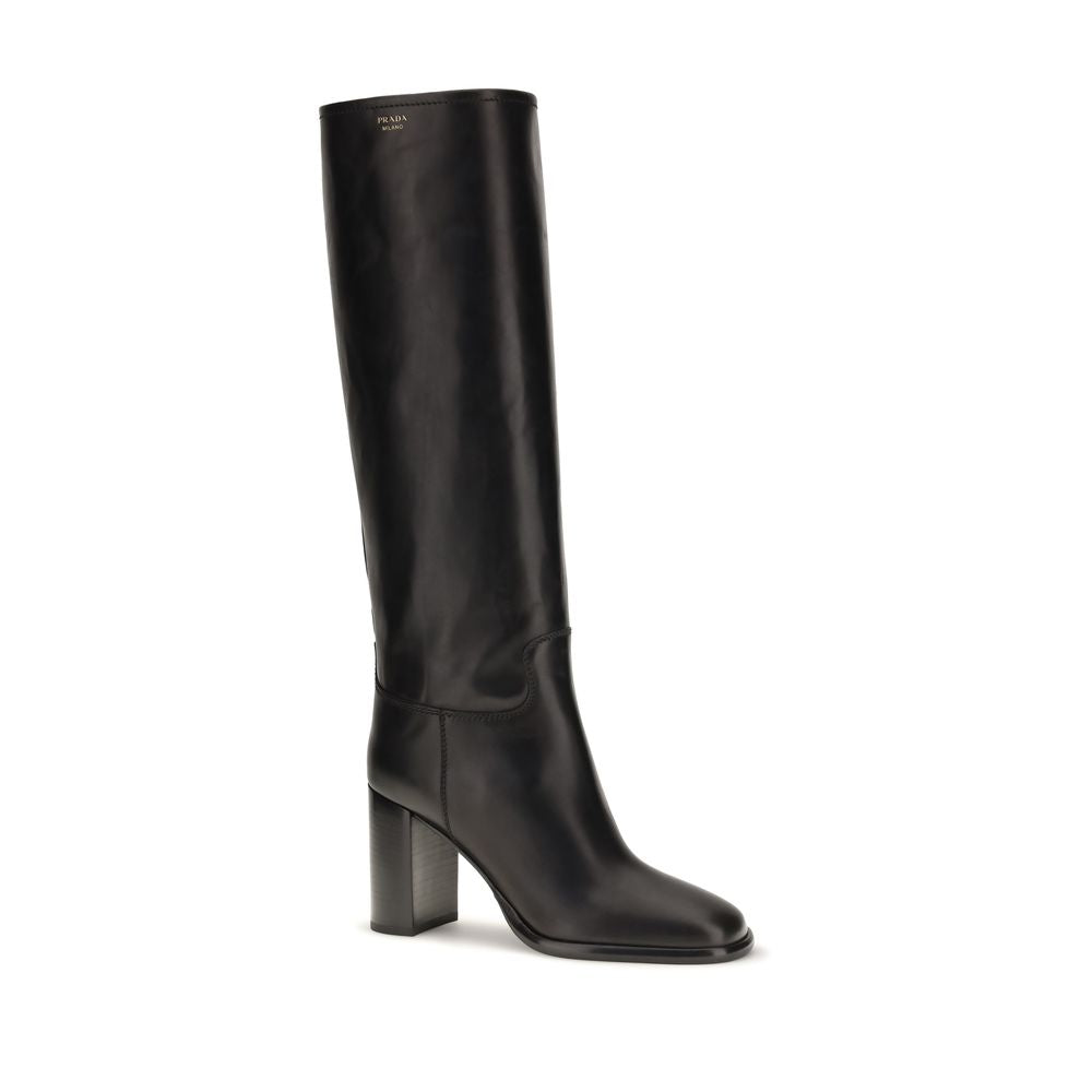Calf Leather High Heel Boots