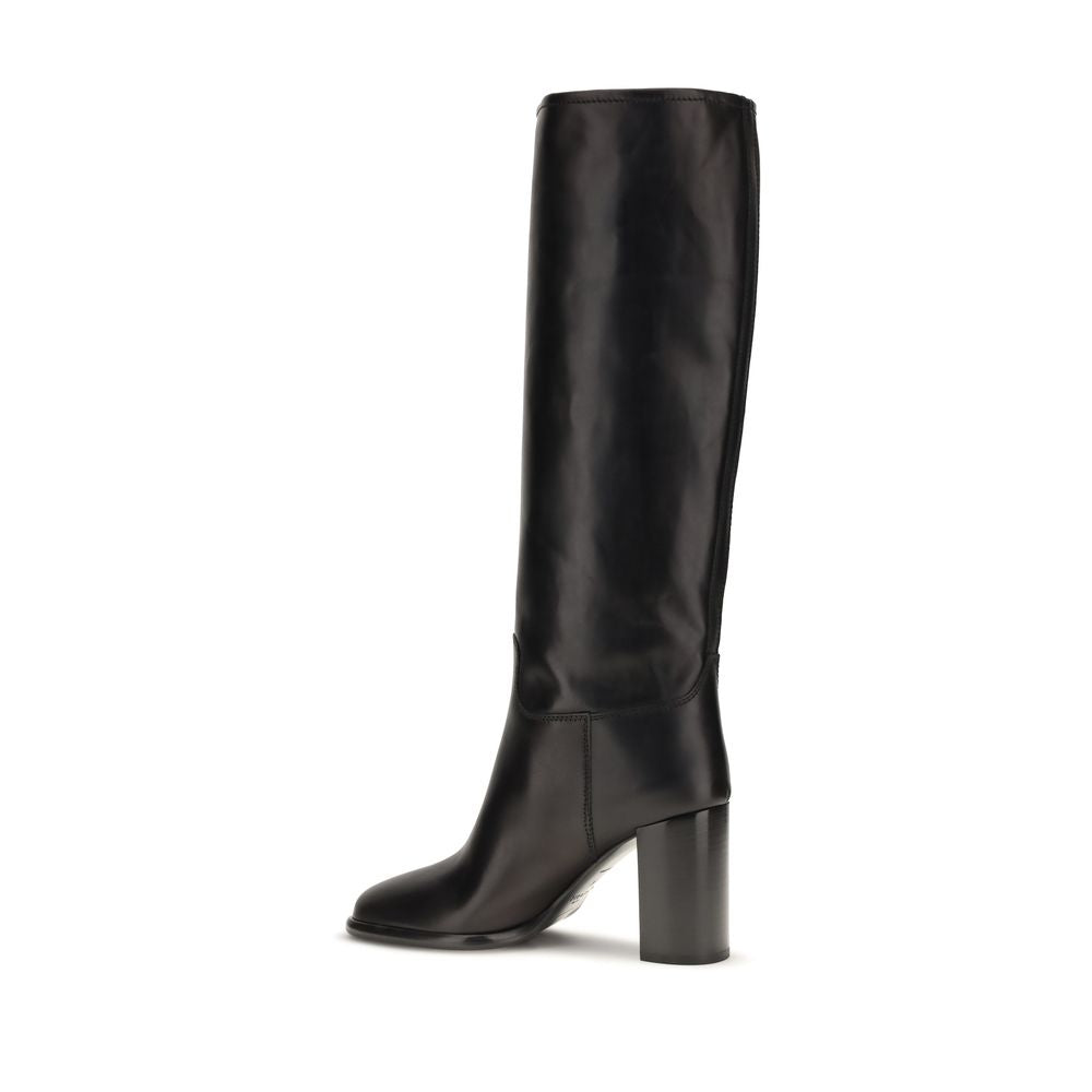 Calf Leather High Heel Boots