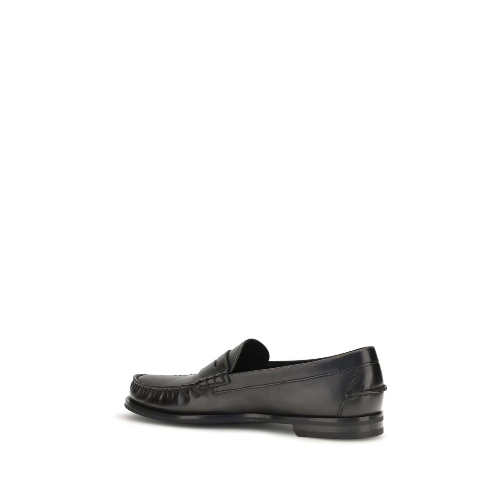 Calfskin Vintage Leather Loafers