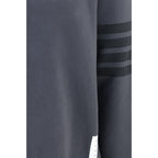 Heavyweight Cotton 4‑Bar Crewneck Sweatshirt