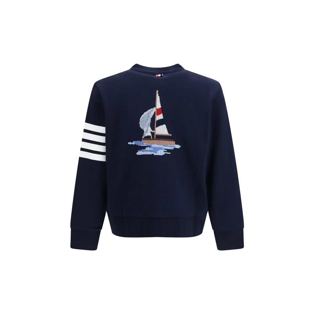 Cotton 4‑Bar Boat Cardigan