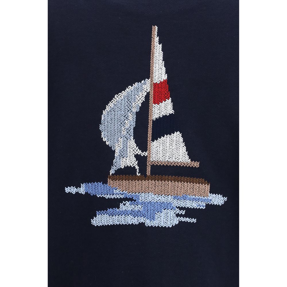 Cotton 4‑Bar Boat Cardigan