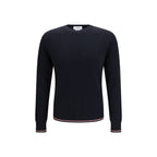 Blue Merino Wool Crewneck Sweatshirt