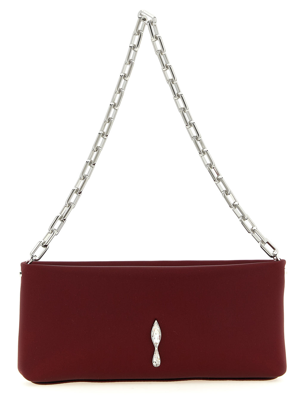 Maykimay Bordeaux Elastane & Calf Leather Clutch