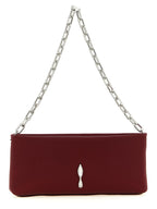 Maykimay Bordeaux Elastane & Calf Leather Clutch