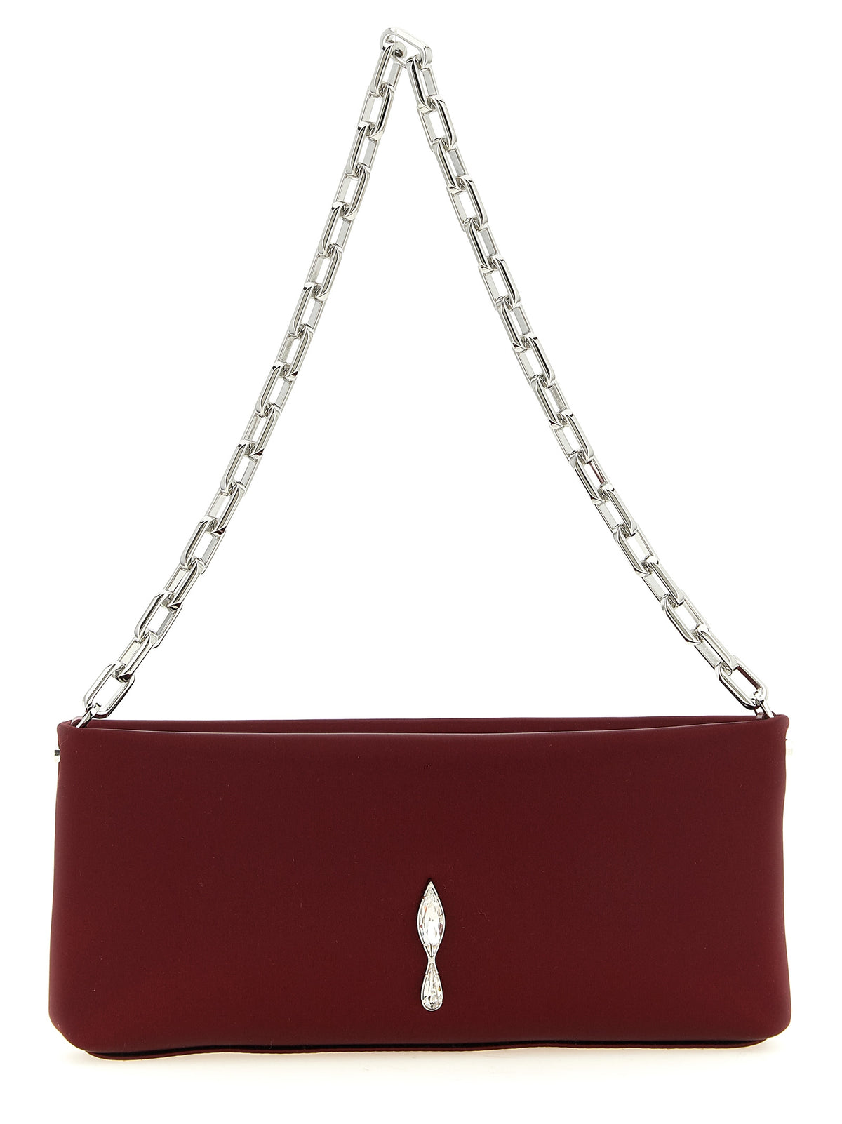 Maykimay Bordeaux Elastane & Calf Leather Clutch