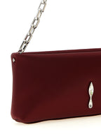 Maykimay Bordeaux Elastane & Calf Leather Clutch