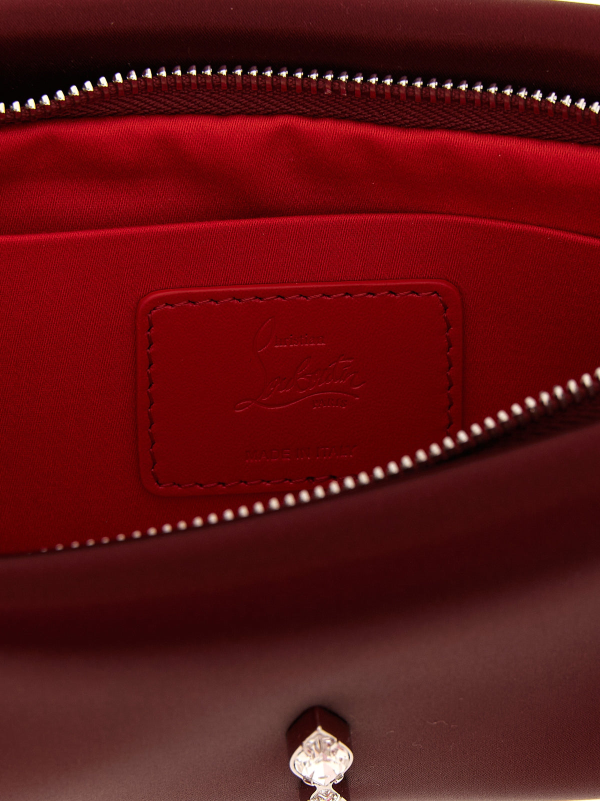 Maykimay Bordeaux Elastane & Calf Leather Clutch