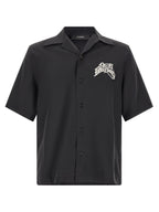 Black Modal Hollywood Short-Sleeved Blouse