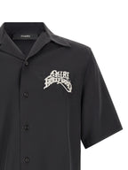 Black Modal Hollywood Short-Sleeved Blouse