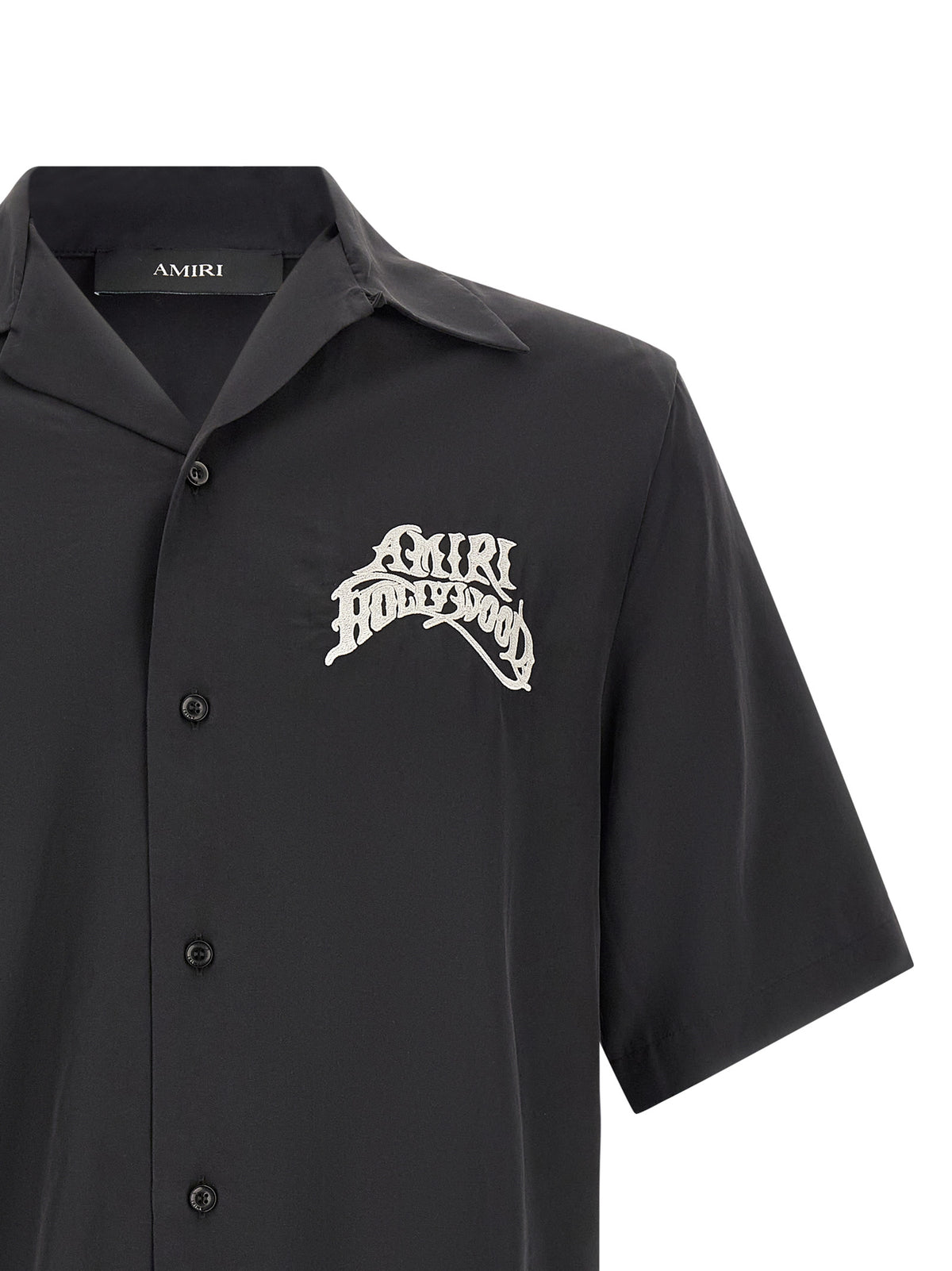Black Modal Hollywood Short-Sleeved Blouse