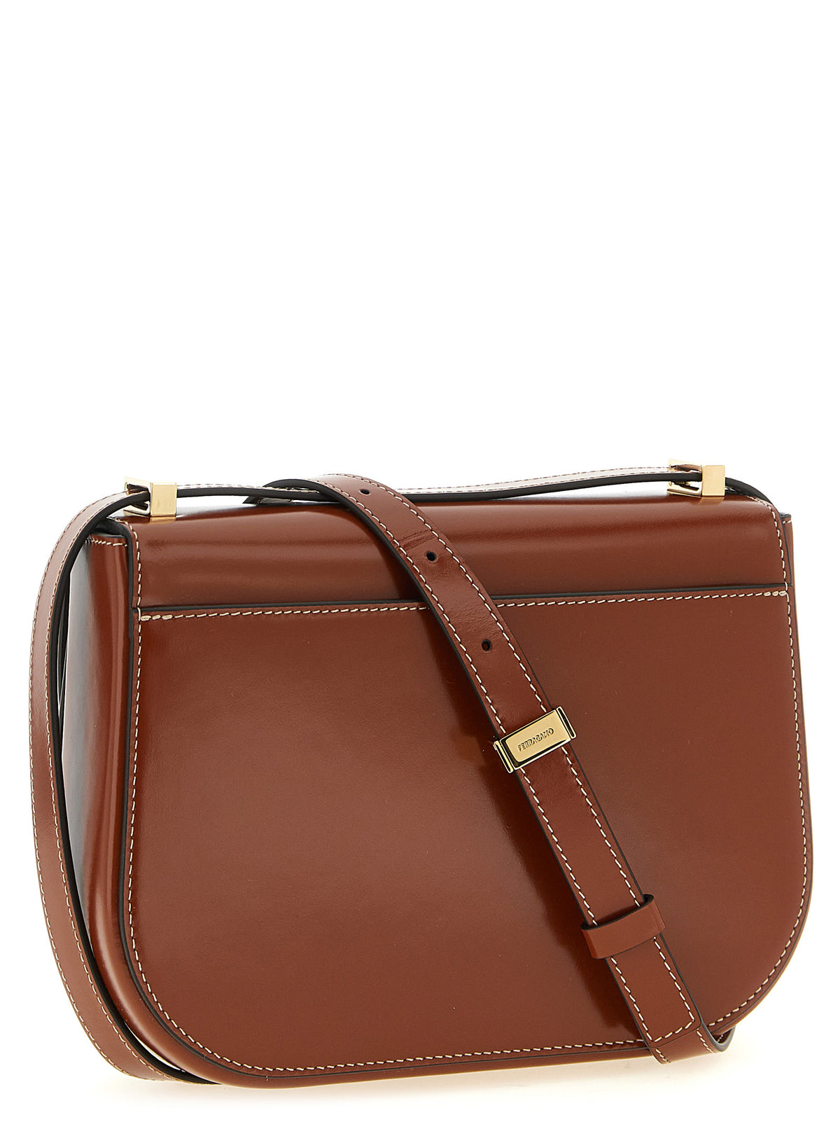 Calfskin Double Gancini Crossbody Bag