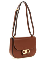 Calfskin Double Gancini Crossbody Bag
